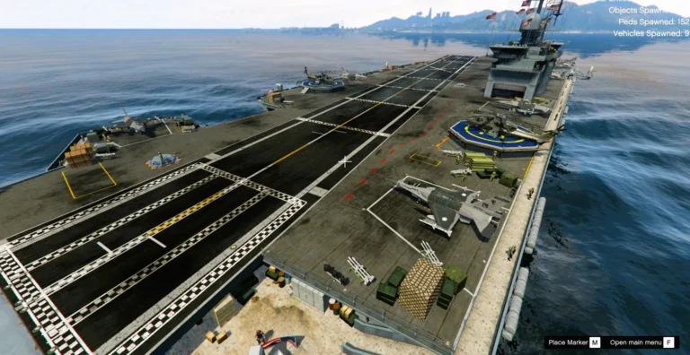 Download Aircraft Carrier with Launch & Brake System [Menyoo] V1.0