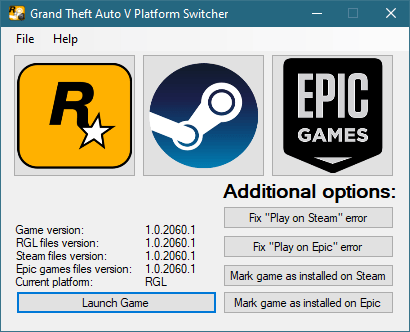 Download Grand Theft Auto V Platform Switcher V1.0.0.3095.0