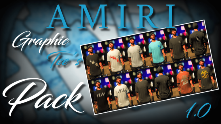 Download Amiri Graphic Tee’s Pack For MP Male V1.0