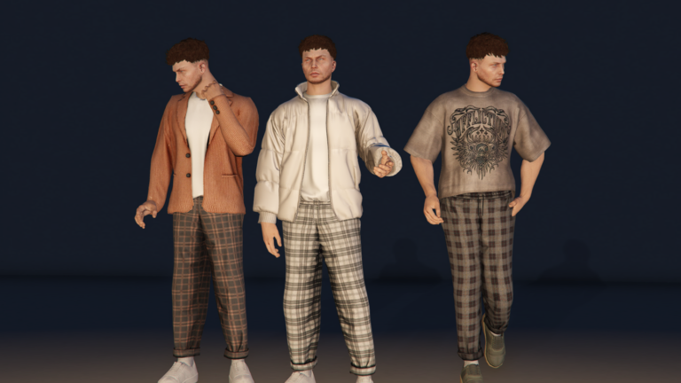 Download Plaid pants for MP Male V1.0