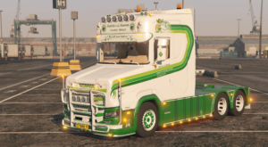 Download Scania 770ST Patrick VD Hoeven + limetec trailer V2.0