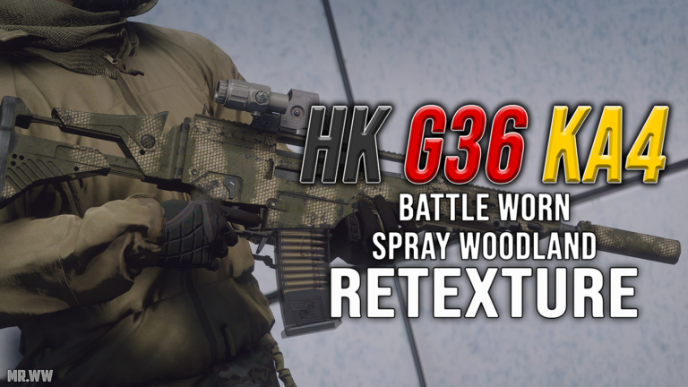Download ‘HK G36 KA4’ Woodland Spray retexture V1.0