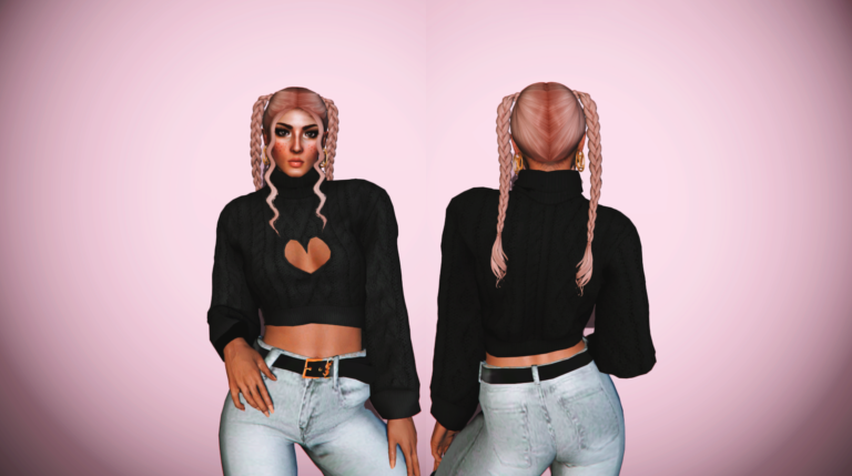 Download Heart cutout sweater for MP Female V1.0