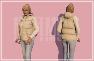 Download Hooded puffer vest for MP Female V1.0