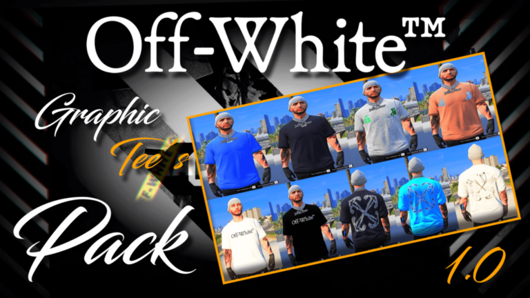 Download Off-White Graphic Tee’s Pack For MP Males V1.0