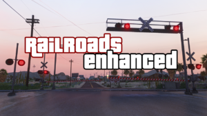 Download Railroads Enhanced – Improved rail crossings & more! V1.01