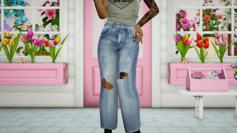 Download Ripped Jeans for MP Female