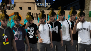 Download XXXTENTACION PACK T-shirt For Fans For MP Male V1.1