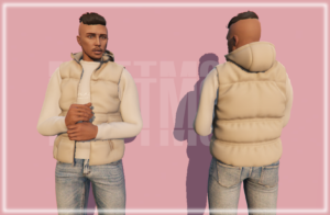 Download Hooded puffer vest for MP Male