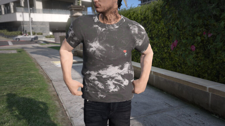 Download Rose Embrodiery T-Shirt for MP Male V1.0
